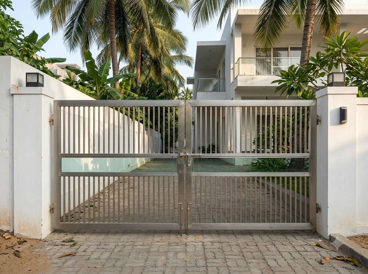 Stainless steel gate