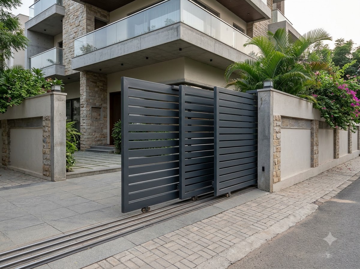 Telescopic sliding gate